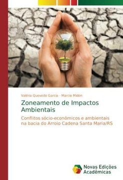 portada Zoneamento de Impactos Ambientais: Conflitos sócio-econômicos e ambientais na bacia do Arroio Cadena Santa Maria/RS (Paperback) (en Portugués)