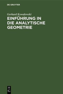 portada Einführung in die Analytische Geometrie (in German)