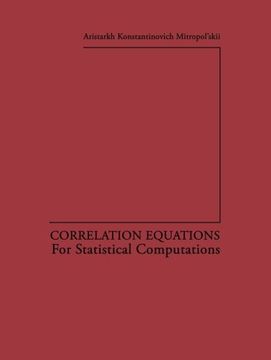 portada Correlation Equations: For Statistical Computations