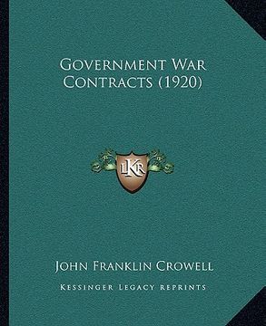 portada government war contracts (1920) (in English)