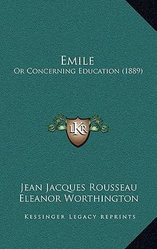 portada emile: or concerning education (1889) (in English)