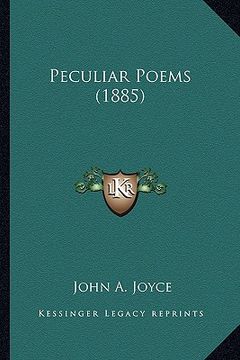 portada peculiar poems (1885) (in English)