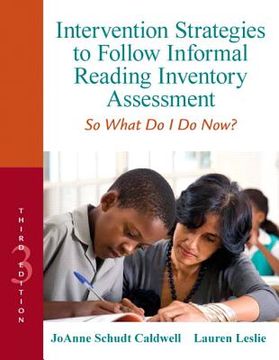 portada intervention strategies to follow informal reading inventory assessment: so what do i do now?
