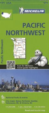 portada Michelin USA Pacific Northwest Map 171 (Michelin Zoom USA Maps) (en Inglés)
