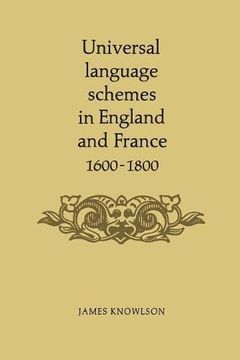portada Universal Language Schemes in England and France 1600-1800 (en Inglés)
