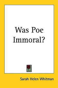 portada was poe immoral? (en Inglés)