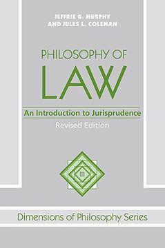 portada philosophy of law: an introduction to jurisprudence, revised edition (in English)