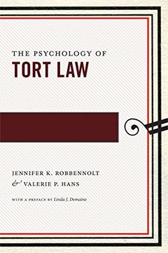 portada The Psychology of Tort law (Psychology and the Law) (en Inglés)