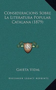 portada consideracions sobre la literatura popular catalana (1879)