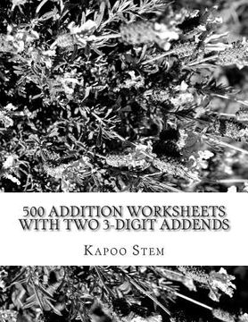 portada 500 Addition Worksheets with Two 3-Digit Addends: Math Practice Workbook