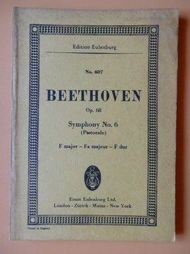 portada Beethoven. Op. 68. Symphony No 6 (Pastorale). F Major - Fa Majeur - F Dur. Nº 407