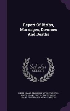 portada Report Of Births, Marriages, Divorces And Deaths