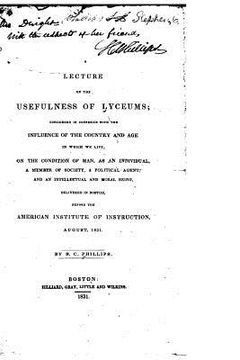 portada A Lecture on the Usefulness of Lyceums (en Inglés)