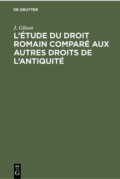 portada L\ Étude du Droit Romain Comparé aux Autres Droits de l\ Antiquité (en Francés)