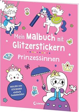 portada Mein Malbuch mit Glitzerstickern - Prinzessinnen (en Alemán)