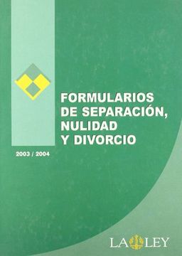 portada Formularios de separación, nulidad y divorcio (in Spanish)