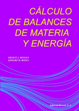 portada Cálculo de Balances de Materia y Energía