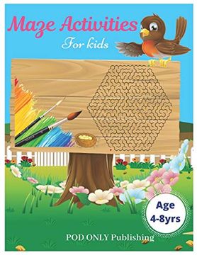 portada Maze Activities for Kids: Vol. 1 Beautiful Funny Maze Book is a Great Idea for Family mom dad Teen & Kids to Sharp Their Brain and Gift for Birthday Anniversary Puzzle Lovers or Holidays Travel Trip (en Inglés)