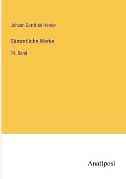 portada Sämmtliche Werke: 19. Band (en Alemán)