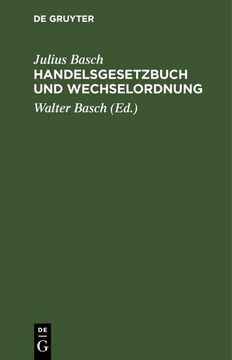 portada Handelsgesetzbuch und Wechselordnung (in German)