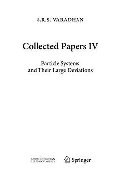 portada collected papers iv: particle systems and their large deviations (en Inglés)