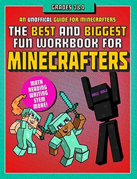 portada The Best and Biggest fun Workbook for Minecrafters Grades 3 & 4: An Unofficial Learning Adventure for Minecrafters (in English)