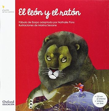 portada El León y el Ratón 4 Años.Cuento 2 (El Jardín De Los Libros) (in Spanish)