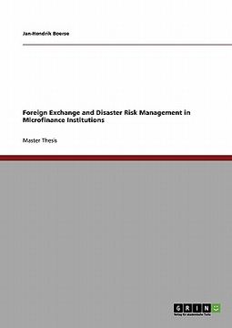 portada foreign exchange and disaster risk management in microfinance institutions