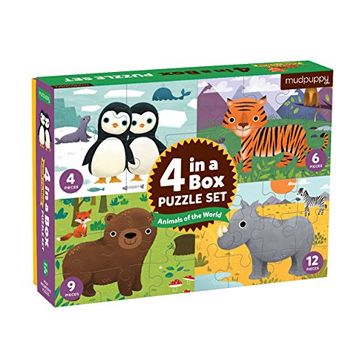 portada Animals of the World 4-in-a-Box Puzzle Set
