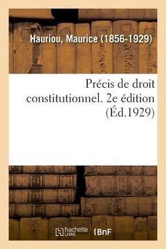 portada Précis de Droit Constitutionnel. 2e Édition (en Francés)