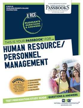 portada Human Resource/Personnel Management (Rce-20): Passbooks Study Guide Volume 20 (en Inglés)
