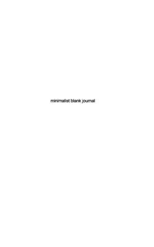 portada stunning minimalist blank Page Journal sir Michael Huhn designer edition: minimalist blank page journal