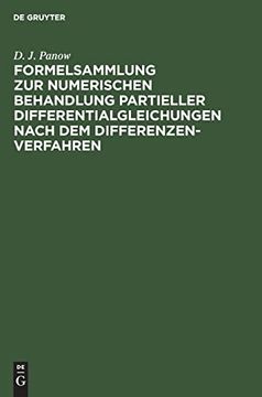 portada Formelsammlung zur Numerischen Behandlung Partieller Differentialgleichungen Nach dem Differenzenverfahren (en Alemán)