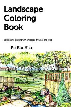 portada Landscape Coloring Book: Coloring and laughing with landscape drawings and jokes