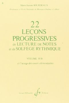 portada 22 Lecons Progressives de Lecture de Notes et de Solfege Vol. 3b