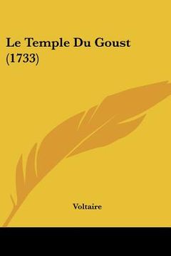 portada le temple du goust (1733) (in English)