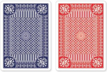 portada Blue & red Premium Plastic Playing Cards, set of 2, Poker Size Deck (Standard Index) 