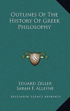 portada outlines of the history of greek philosophy (en Inglés)