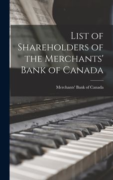 portada List of Shareholders of the Merchants' Bank of Canada (en Inglés)