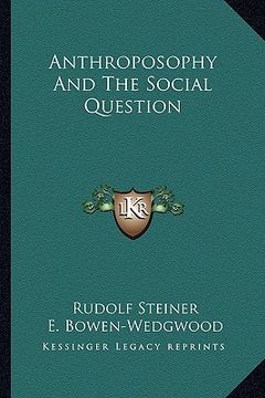 portada anthroposophy and the social question