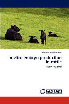 portada in vitro embryo production in cattle (in English)
