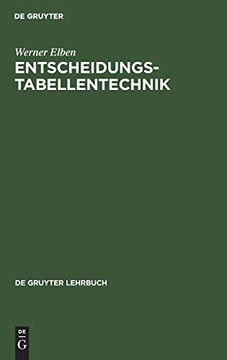 portada Entscheidungstabellentechnik (en Alemán)