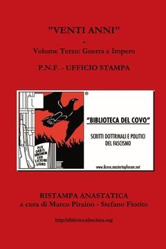 portada Venti anni - Volume Terzo (in Italian)