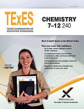portada Texes Chemistry 7-12 240 Teacher Certification Study Guide Test Prep (en Inglés)