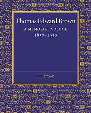 portada Thomas Edward Brown (en Inglés)