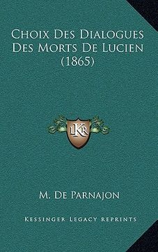 portada Choix Des Dialogues Des Morts De Lucien (1865) (in French)