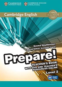 portada Cambridge English Prepare! Level 2 Teacher's Book With dvd and Teacher's Resources Online (in English)