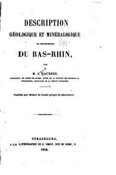 portada Description Géologique et Minéralogique du Département du Bas-Rhin (French Edition)
