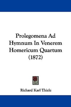 portada prolegomena ad hymnum in venerem homericum quartum (1872) (en Inglés)