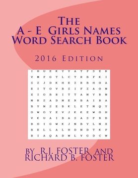 portada The A-E Girls Names Word Search Book: 2016 Edition